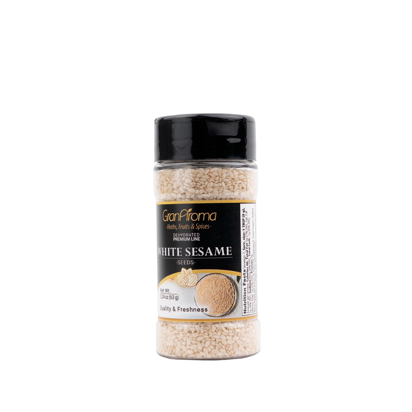 Granaroma White Sesame Seeds, Garnish & Seasoning, Versatile Seeds, Nutty Flavor (2.24 Ounce)