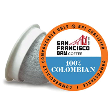 San Francisco Bay Compostable Coffee Pods - 100% Colombian (120 Ct) K Cup Compatible Including Keurig 2.0, Medium Roast