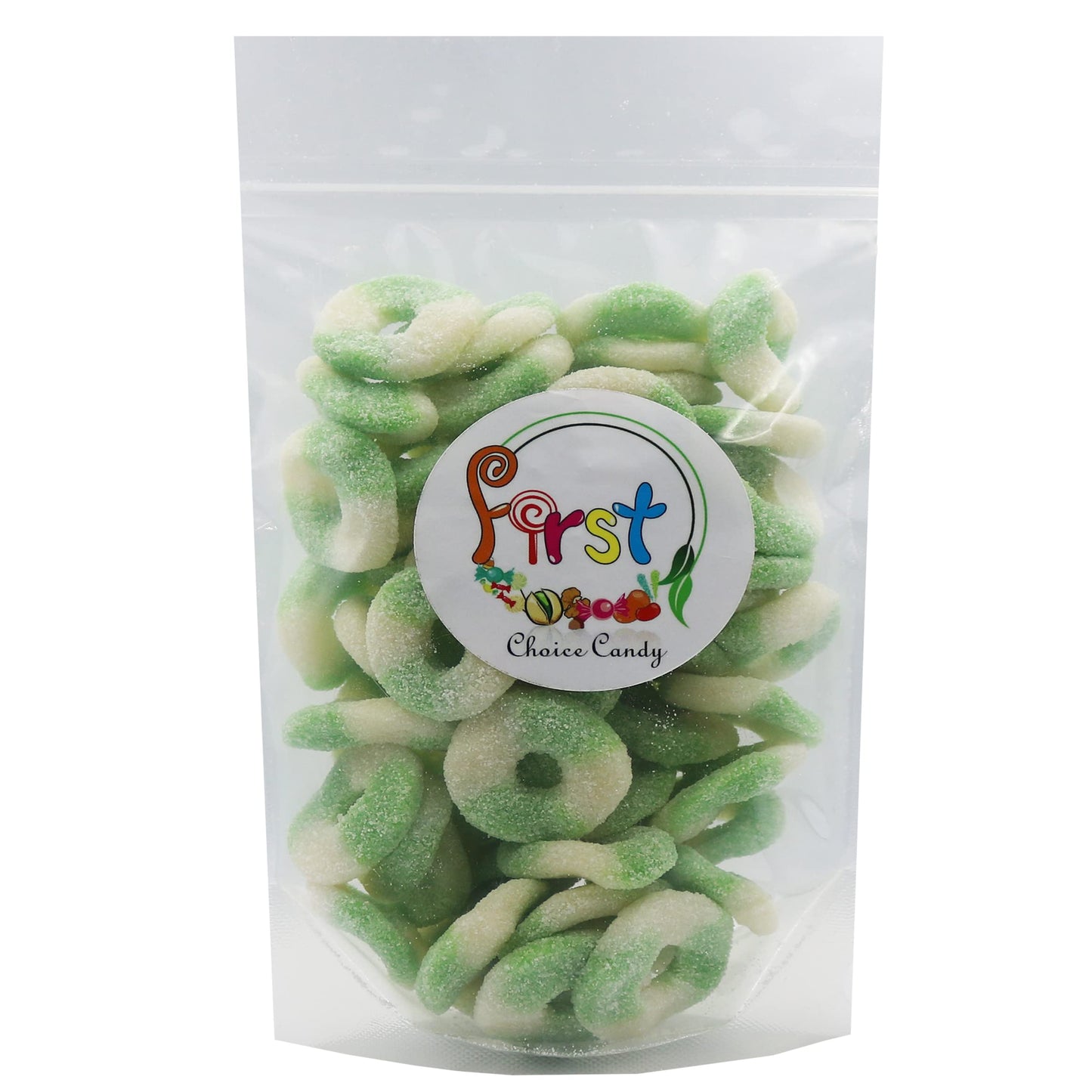Firstchoicecandy Gummy Rings (Sour Mini Watermelon, 1 Pound (Pack Of 1))