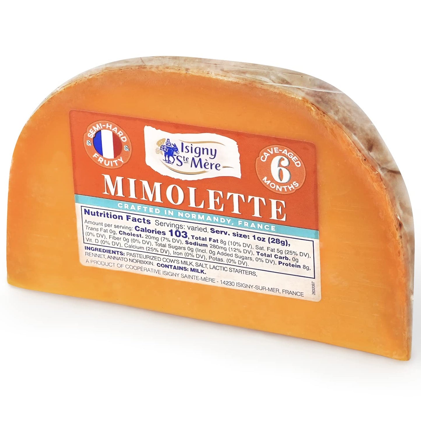 MARKYS Mimolette French Cheese Aged 12 Months - 7 OZ / 200 G - Guaranteed Overnight