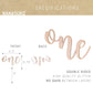 Nanasuko 1St Birthday Cake Topper - One - Double Sided Rose Gold Glitter - Premium Quality Made In Usa