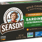 Season Brisling Sardines in Extra Virgin Olive Oil - Wild Caught, 13g of Protein, Keto Snacks, More Omega 3's Than Tuna, High in