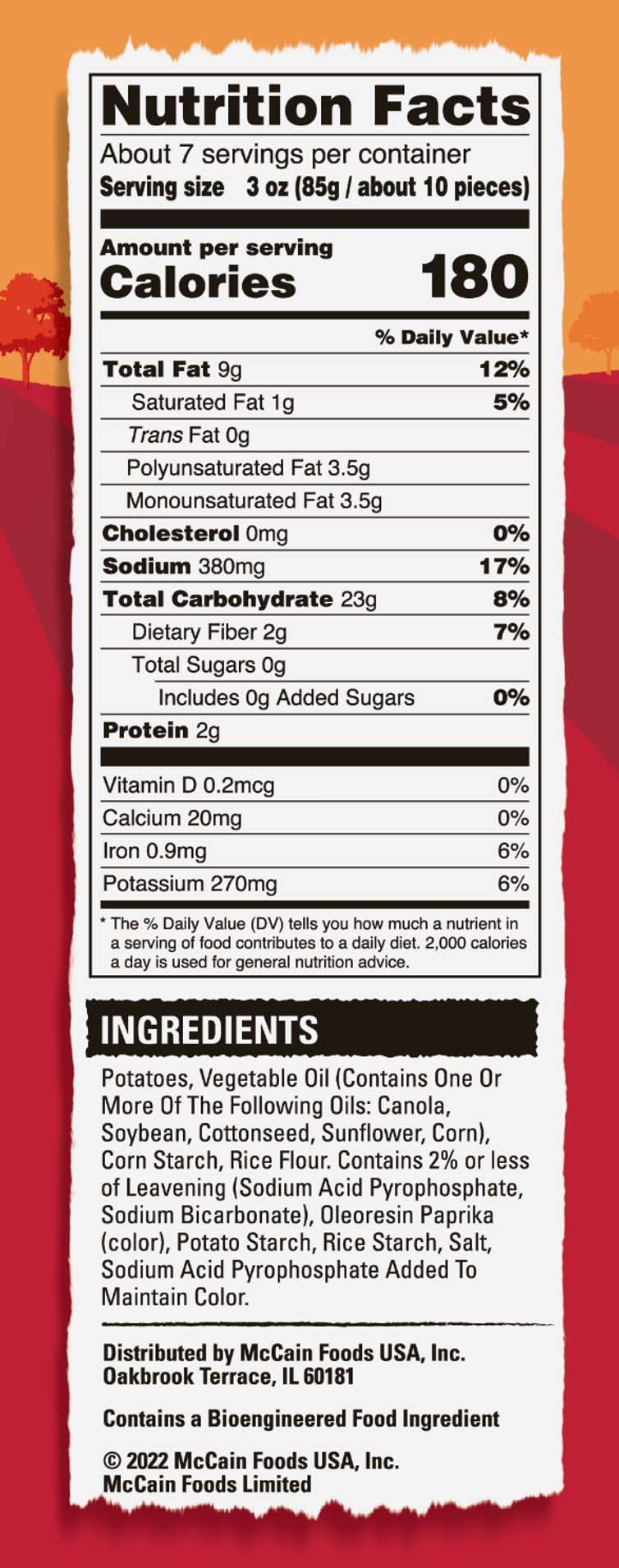 McCain Quick Cook Waffle Cut Fries, 20 Ounce Bag (Frozen)
