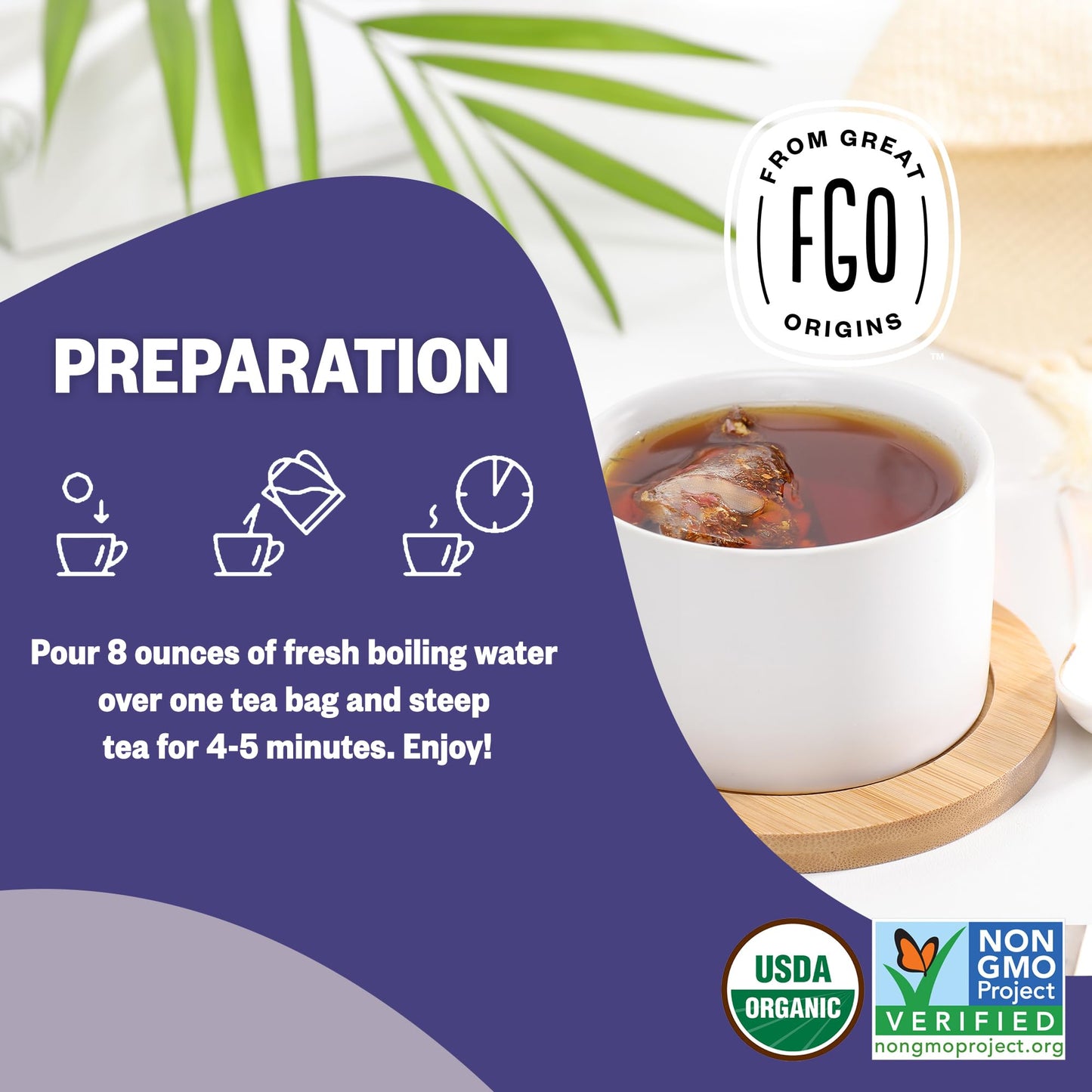 Fgo Organic Earl Grey Black Tea, Eco-Conscious Tea Bags, 100 Count, Packaging May Vary (Pack Of 1)