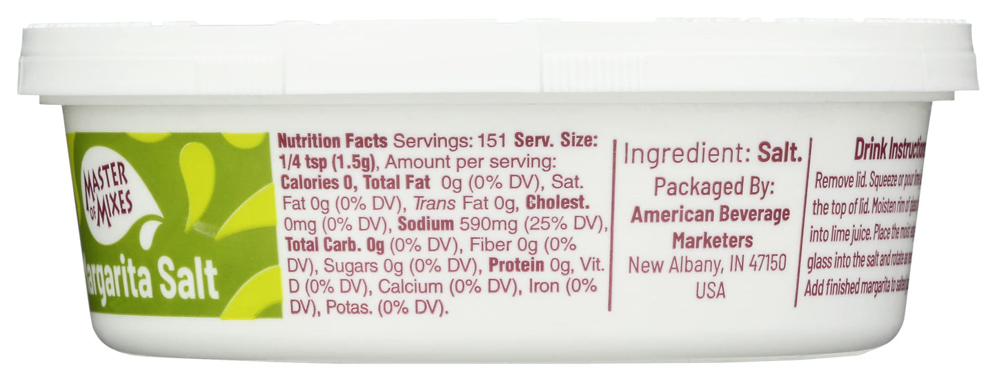 Master Of Mixes Margarita Salt, 8 Ounces (Pack Of 12)