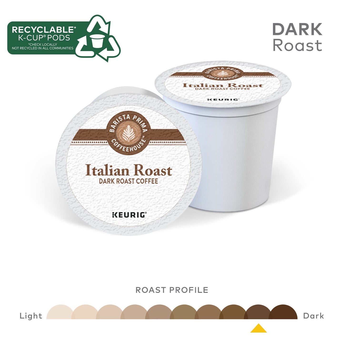 Barista Prima Coffeehouse Italian Roast, Keurig Single Serve K-Cup Pods, Dark Roast Coffee, 48 Count