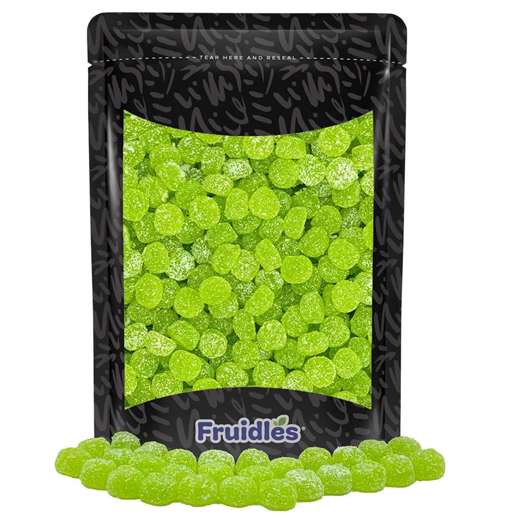 Fruidles Sour Apple Gummy Drops, Green Cherry Gummies, 8 Ounce, Pack of 1