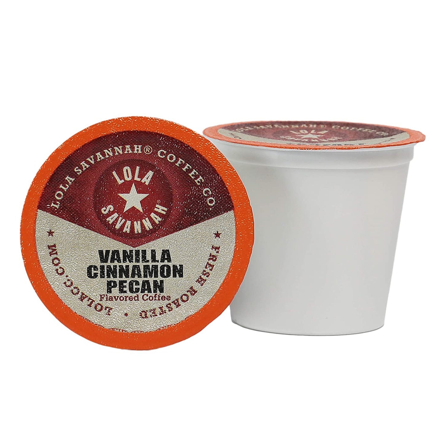 Lola Savannah Vanilla Cinnamon Pecan Caffeinated Coffee Pods Flavored Coffee In Pod Shaped Containers, 100 Count