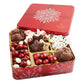 Bonnie and Pops Holiday Tin- with Assorted Christmas Chocolate  Nuts  Bark  Truffles - Festive  Corporate  Family  Gift Basket Idea for Men and Women