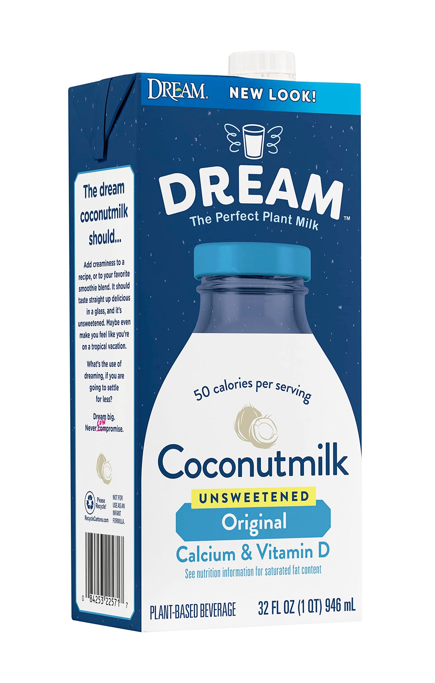 Coconut Dream Enriched Coconut Drink, Original Unsweetened, 32 Oz (Pack of 12)