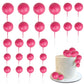 Rsstarxi Mini Balloon Cake Toppers, 30 PCS Foam Balls for Baby Shower & Birthday, Hot Pink, Model XM402-Hot Pink