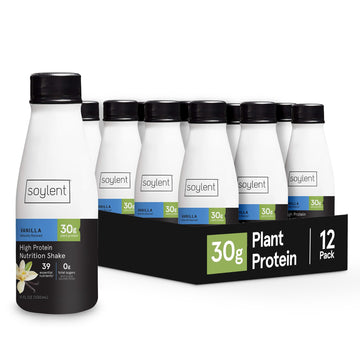 Soylent Complete Protein Shake, Vanilla, 30G Protein, Vegan, Dairy Free And 0G Sugar, Ready To Drink Protein Drinks, 11Oz (12 Pa