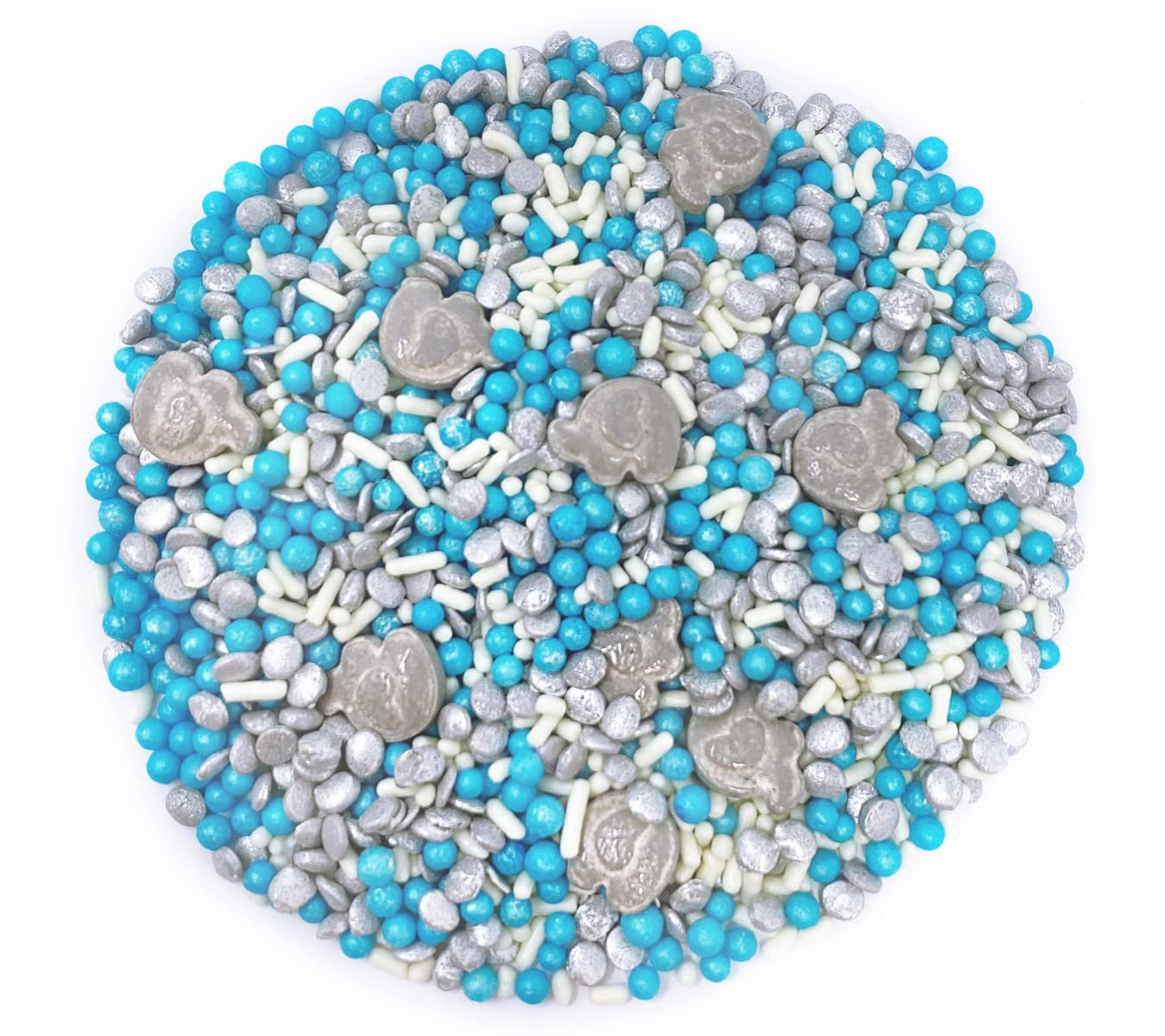 Mystic Sprinkles Baby Shower Sprinkle Mixes (Blue Elephant Sprinkle Mix 3.7Oz)