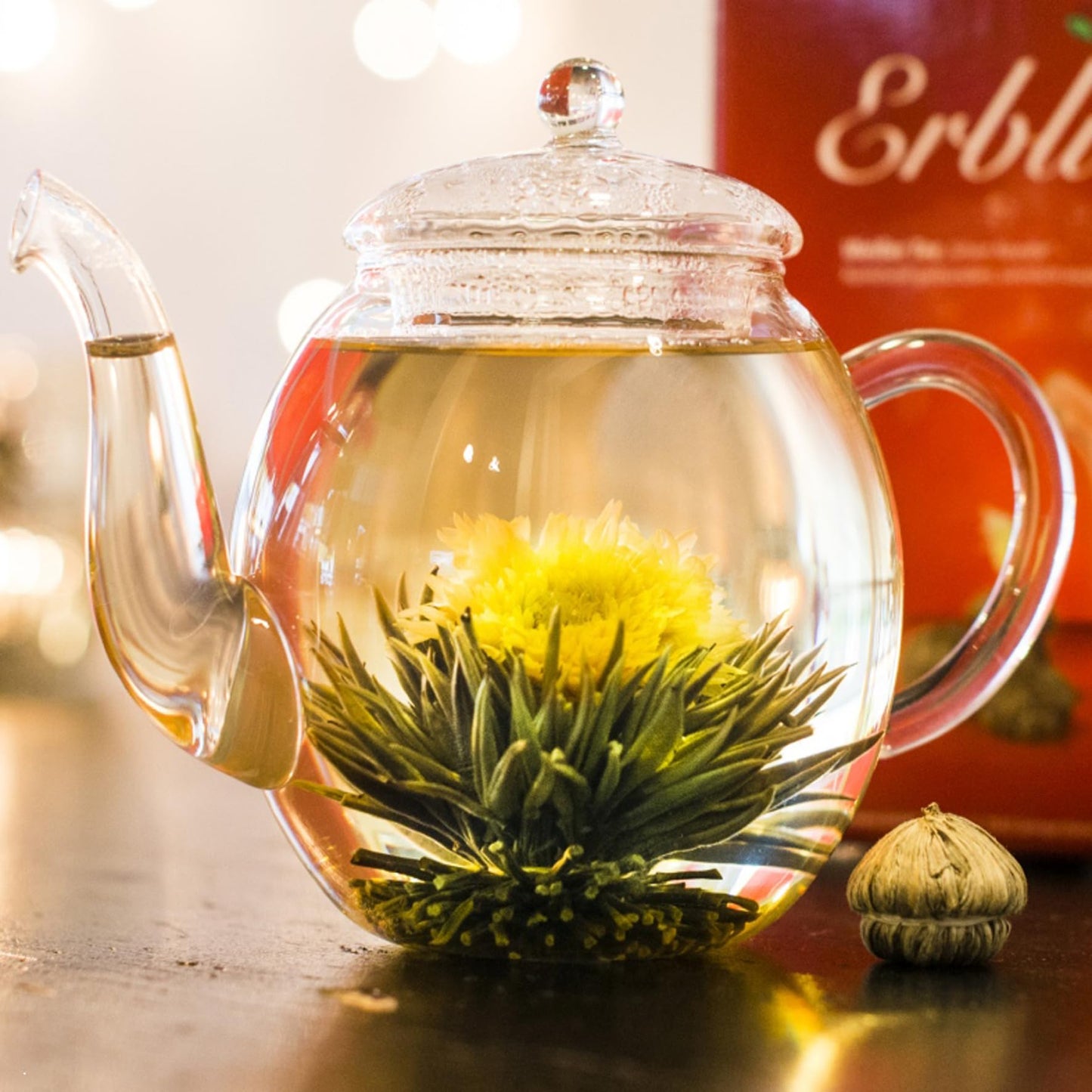 Creano Blooming Tea Mix 6Pcs Flowering Tea White Tea In Elegant Magnetic Box With Silver Embossing