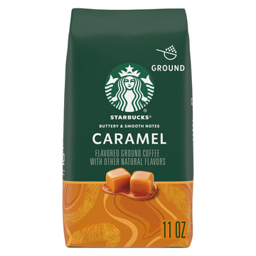 Starbucks Ground Coffee, Caramel Flavored Coffee, Naturally Flavored, 100% Arabica 1 Bag (11 Oz)