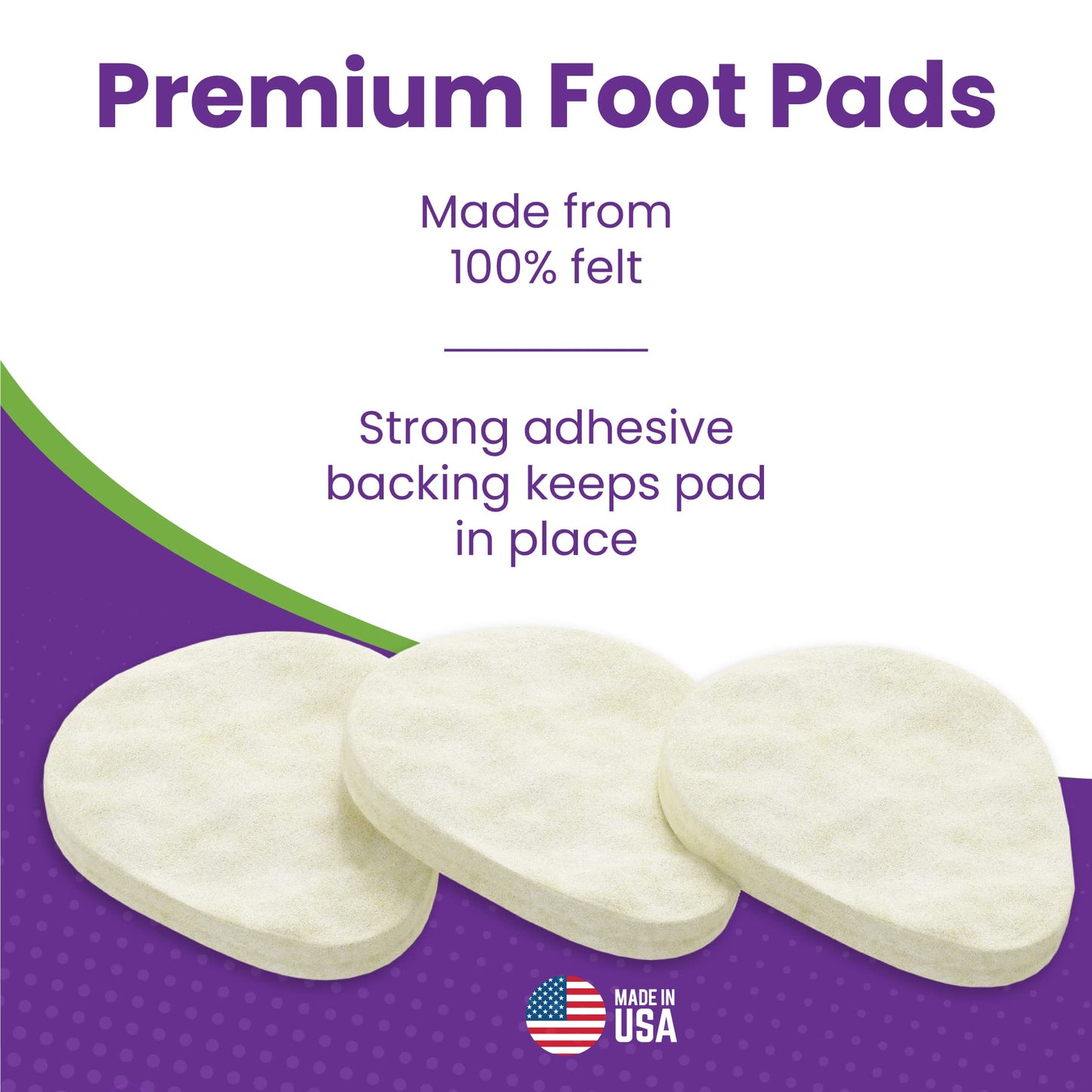 Metatarsal Felt Foot Pad 3/16'' Thick - 6 Pairs (12 Pieces)