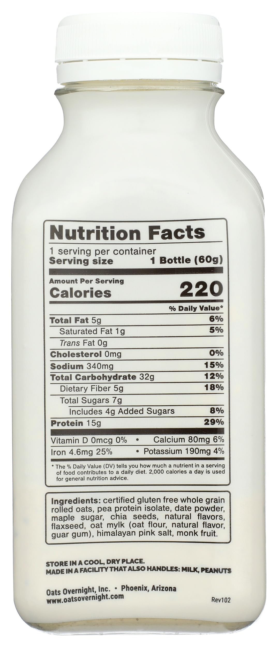 Oats Overnight Maple Brown Sugar Oats Shake, 2.1 Oz, Pack of 1, Model 0850000223646