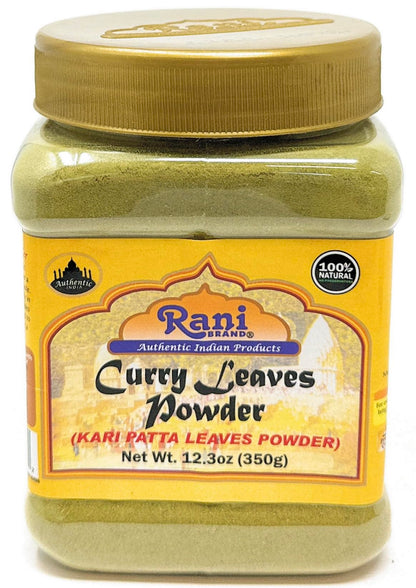 Rani Curry Leaves Powder (Kari Neem Patha) Indian Spice 12.3oz (350g) PET Jar ~ All Natural | Vegan | Gluten Friendly | NON-GMO 