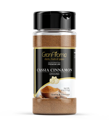 GranAroma Cassia Cinnamon, 4 oz, Sweet Flavor, Baking & Cooking