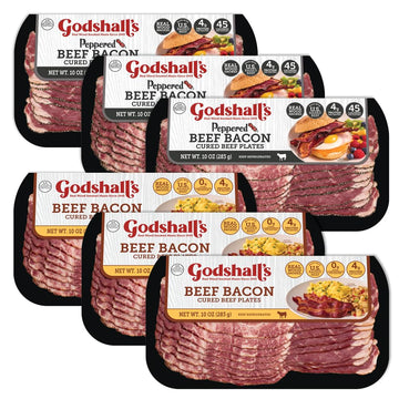 Godshalls Beef Bacon Sampler - 10oz Gourmet Beef Bacon Snack