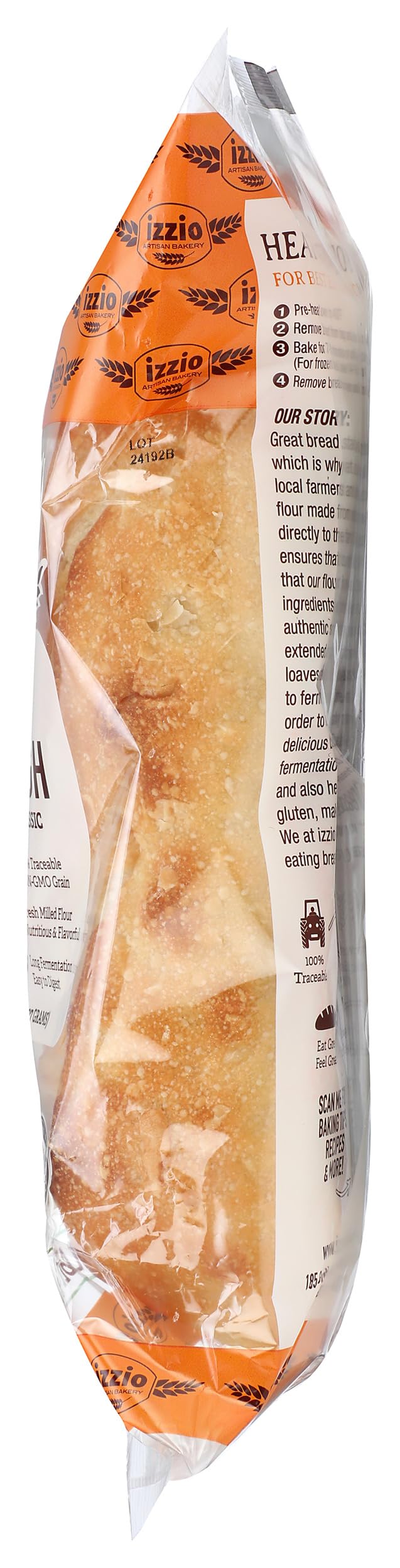 IZZIO ARTISAN BAKERY Take & Bake Sourdough Loaf, 14 Ounce (Frozen)