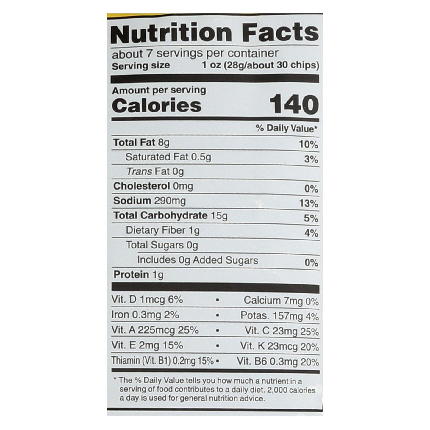 Original Veggie Chips 6.75 Ounces (Case of 10)
