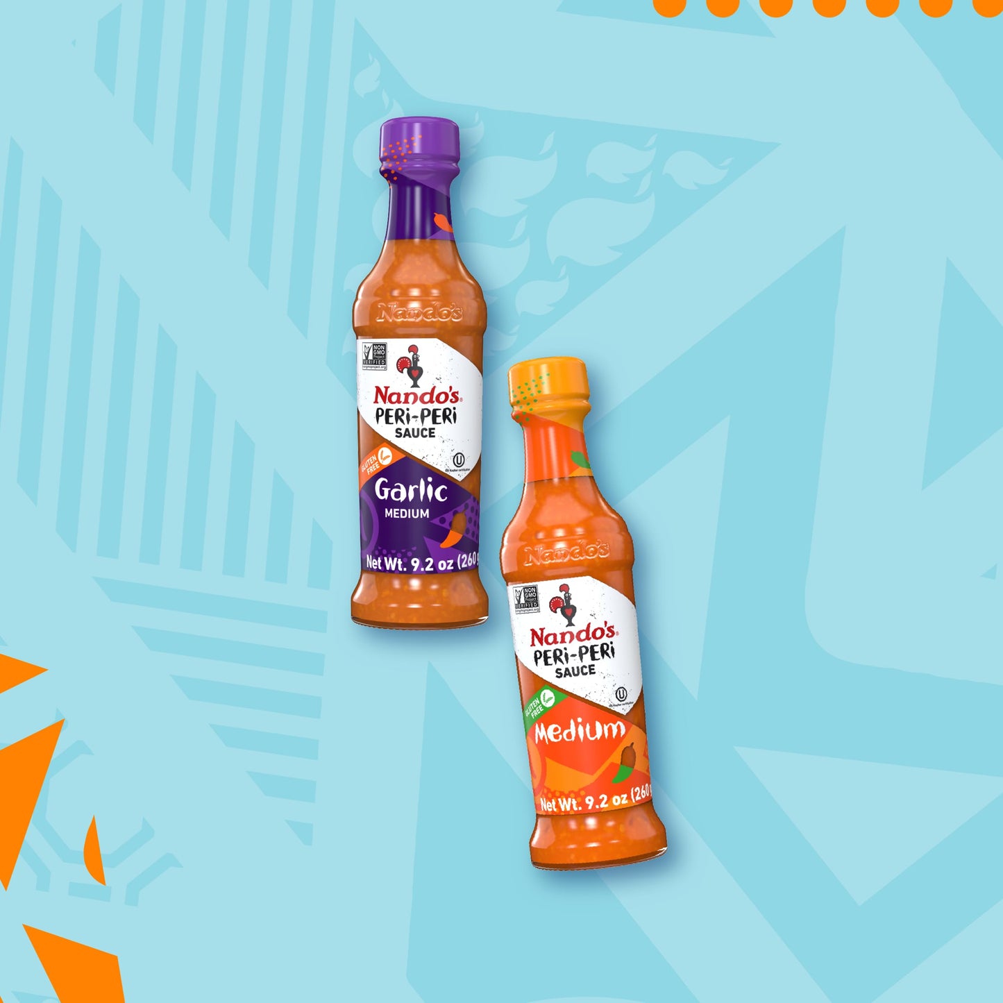 Nando'S Peri-Peri Signature Hot Sauce Pack - Our Flavorful Medium Sauce And Garlic Sauce Bundle - Piri Piri Sauce Set 9.1Oz Bott