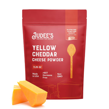 Judees Yellow Cheddar Cheese Powder 319G (11.25Oz) - 100% Non-Gmo, Rbst Hormone-Free, Gluten-Free & Nut-Free - Made From Real Ch