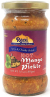 Rani Mango Pickle HOT (Achar, Spicy Indian Relish) 10.5oz (300g) Glass Jar ~ Vegan | Gluten Free | NON-GMO | No Colors | Popular