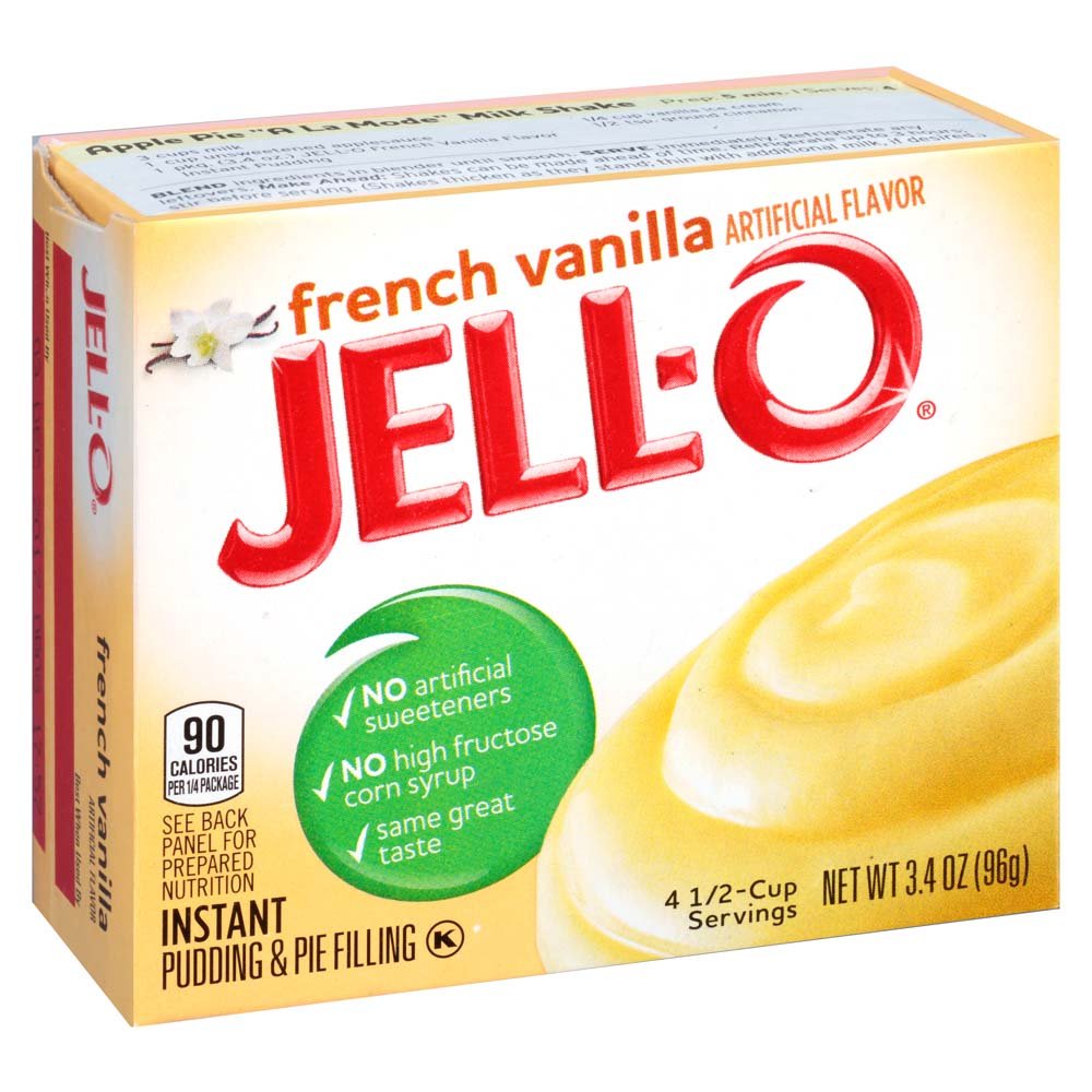 Jell-O Instant French Vanilla Pudding & Pie Filling, 3.4 oz Boxes, Pack of 6