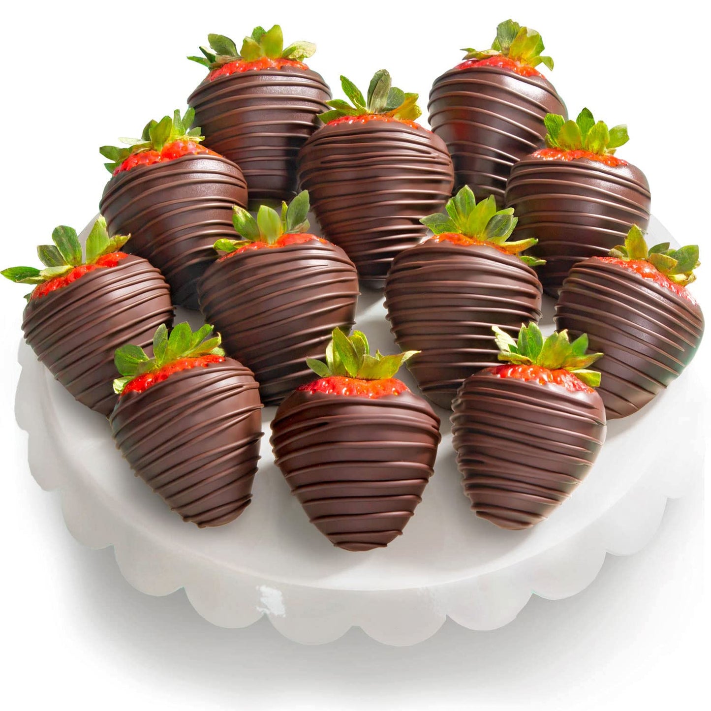 A Gift Inside Dark Chocolate Covered Strawberries, 12 Count, Perfect for Gifting