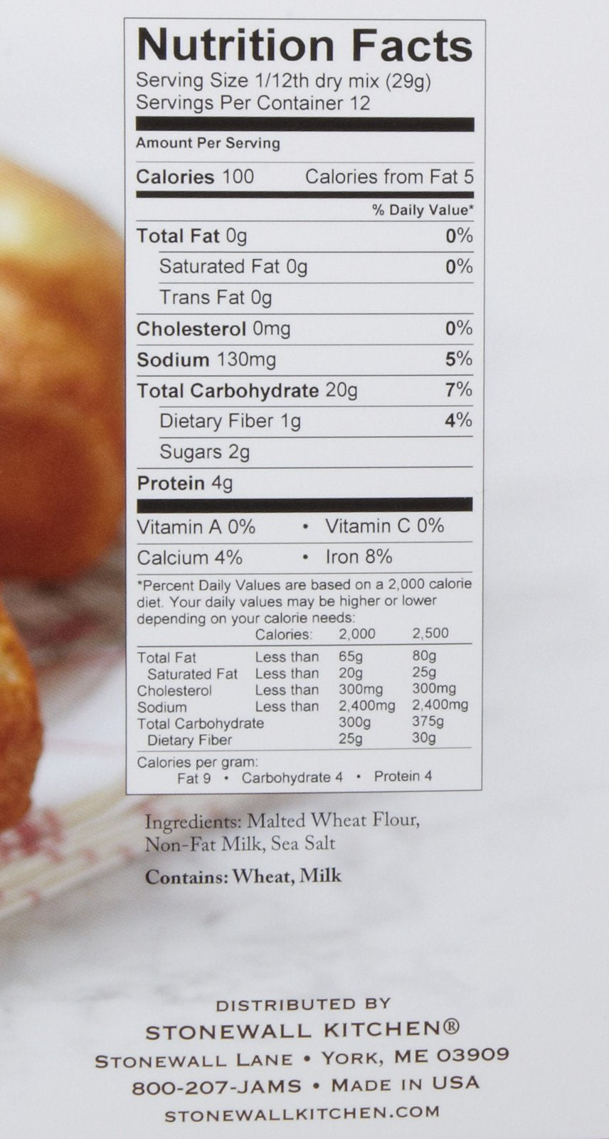 Stonewall Kitchen Traditional Popover Mix, 12.3 Ounces, Yellow, Pack of 1