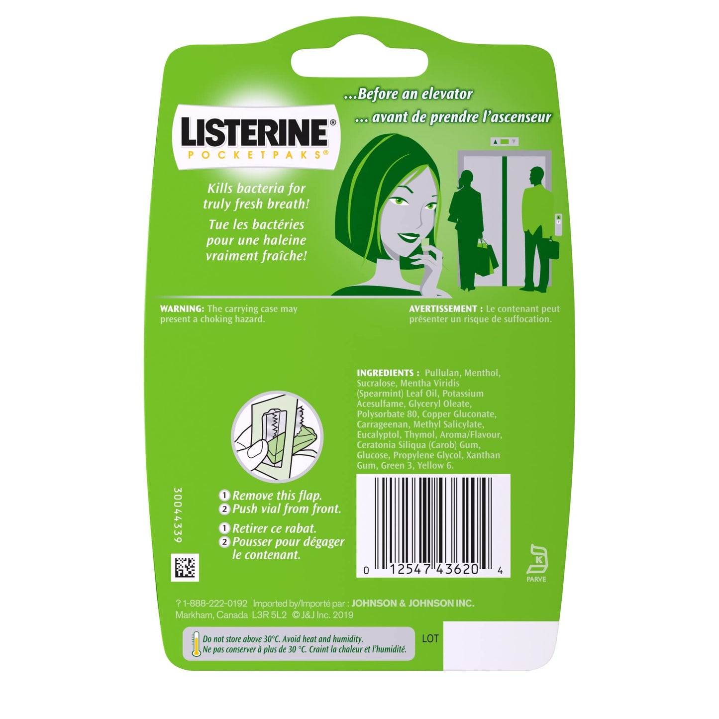 Listerine Freshburst Pocketpaks Bad Breath Strips, Kills Germs, Portable Pack, 24 Count, Pack Of 3