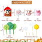 Jevenis Little Farm Animal Cake Decoration Sheep Cake Topper Farm Animal Birthday Cake Topper Cow Cake Decoration Pig Cake Toppe