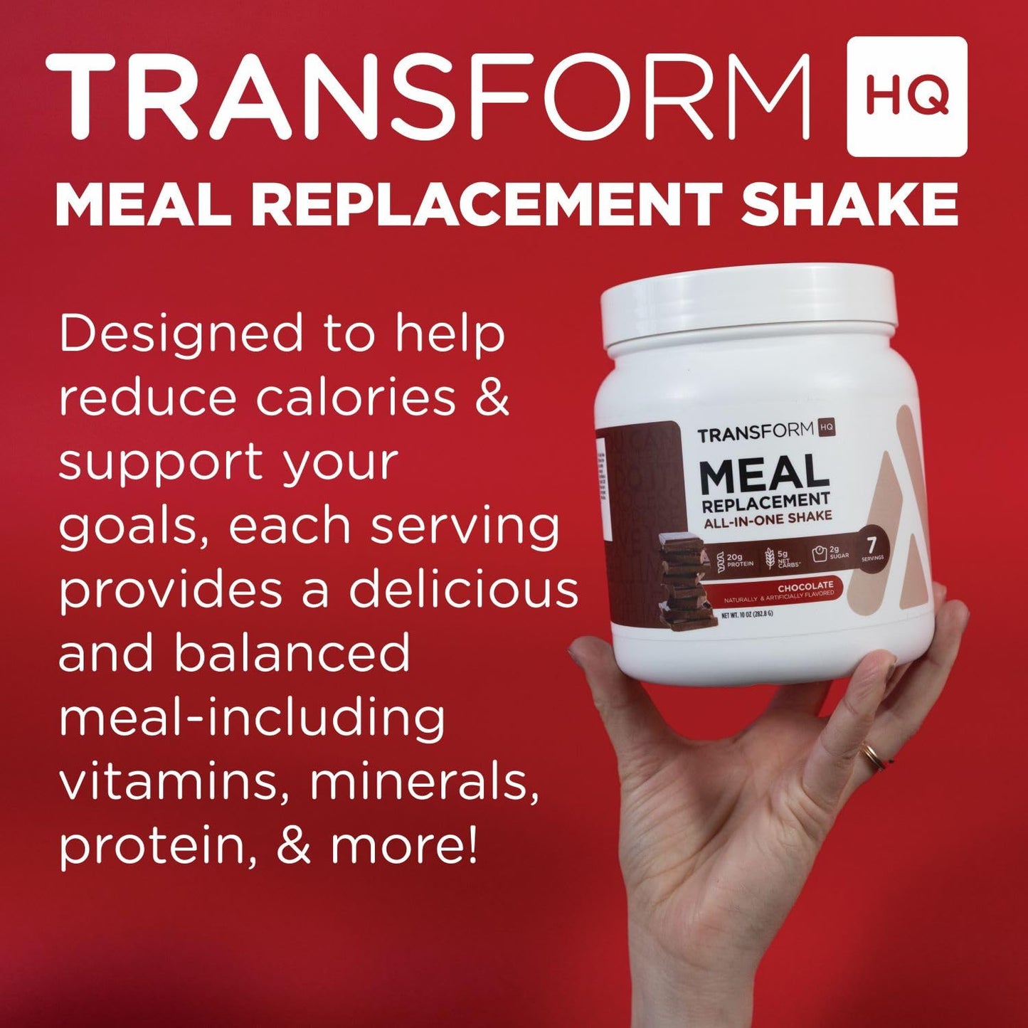 TransformHQ Meal Replacement Shake Powder, Cookies & Cream, Gluten Free, Non-GMO, 10 Ounce (Pack of 1), Model TFM-15085