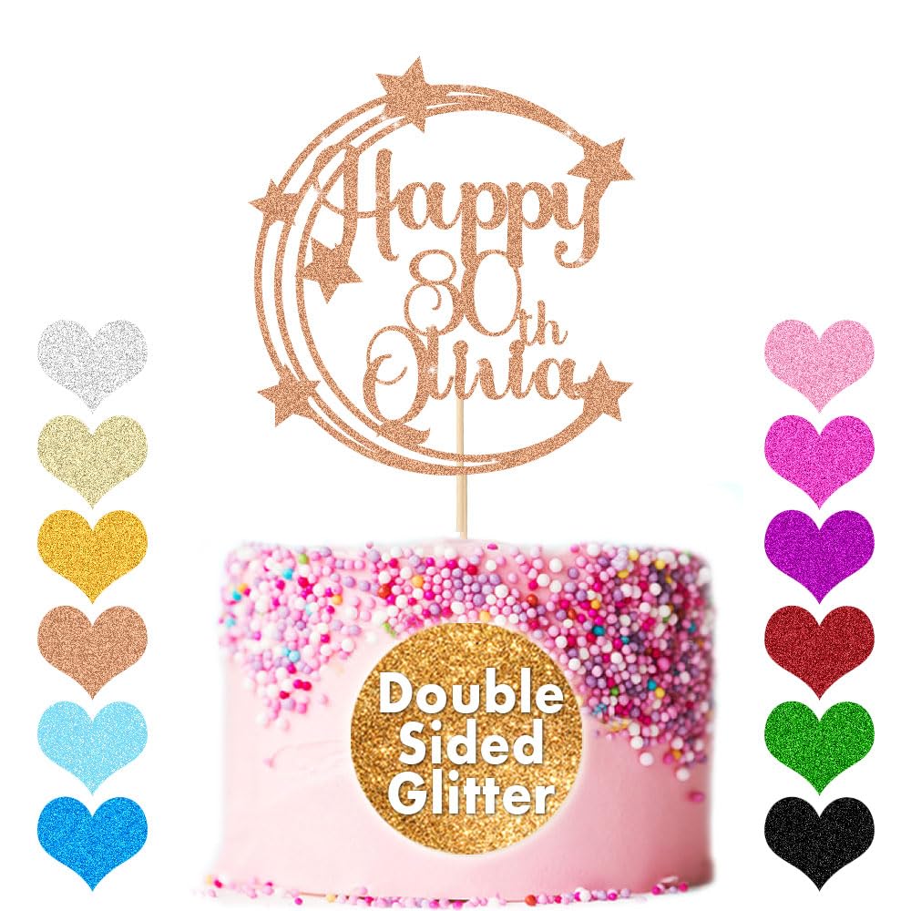 Personalized Happy Birthday Cake Toppers Birthday Cake Topper Gifts Cake Decorations Custom Glitter Cake Topper with Any Name &
