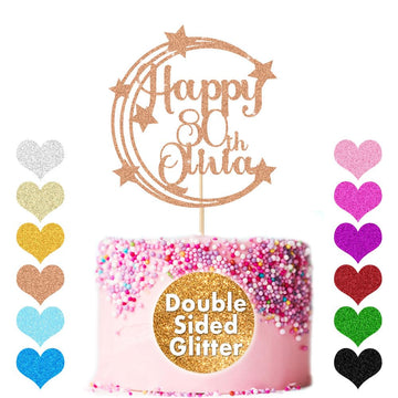Personalized Happy Birthday Cake Toppers Birthday Cake Topper Gifts Cake Decorations Custom Glitter Cake Topper with Any Name &