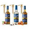 Torani Sugar Free Coffee And Tea Variety Pack - Caramel Hazelnut Vanilla 3 Pack With 3 Jimoco Pump Dispensers