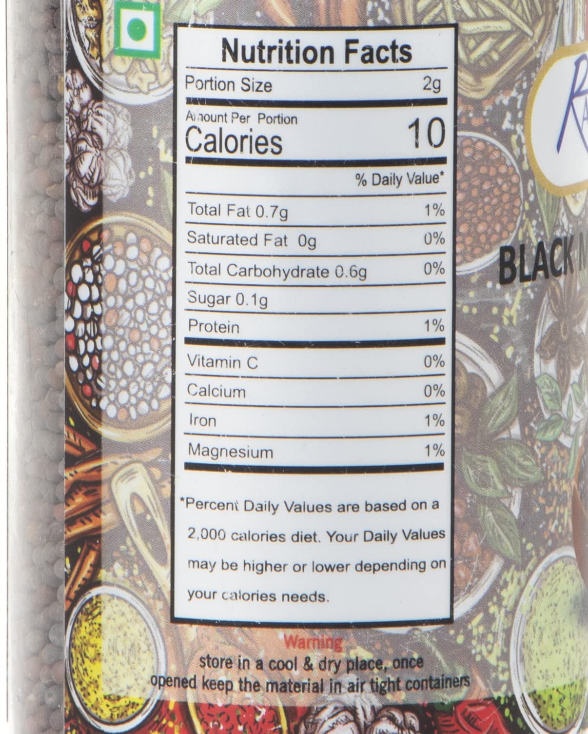 Ramaroma Mustard Seeds 4Oz (113G) All Natural | Gluten Friendly | Organic Natural Mustard Seeds Small | Sarso | Indian Spice