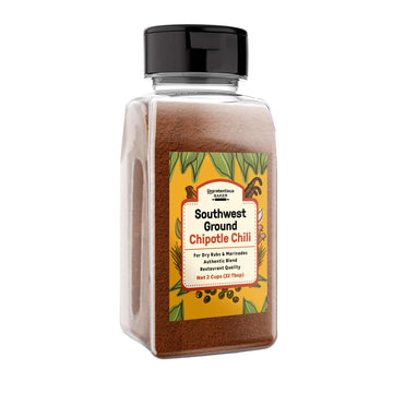 Unpretentious Southwest Ground Chipotle Chili (2 Cup), Tex-Mex, Use For Dry Rubs & Marinades, Rich Full Flavor