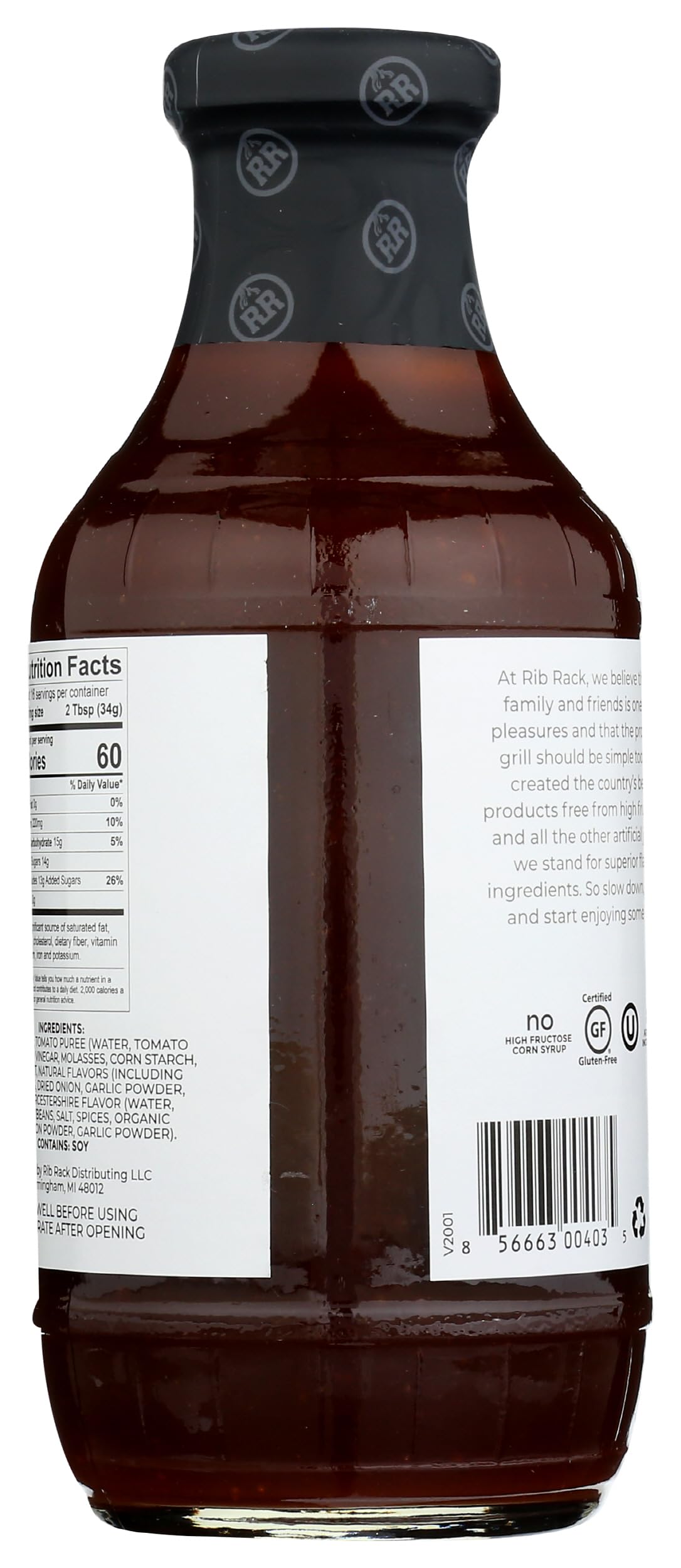 RIB RACK SAUCE BBQ STHRN BOURBAN 19OZ