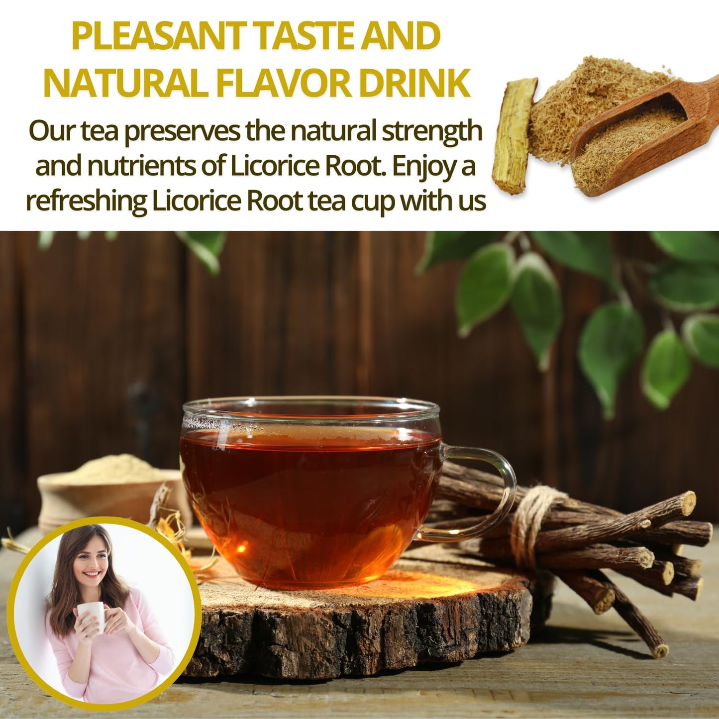 Vida Farm Enhanced 125 Licorice Root Tea Bags, Made With 100% Natural Licorice Root, Natural Sweet, No Sugar, No Caffeine, Non-Gmo