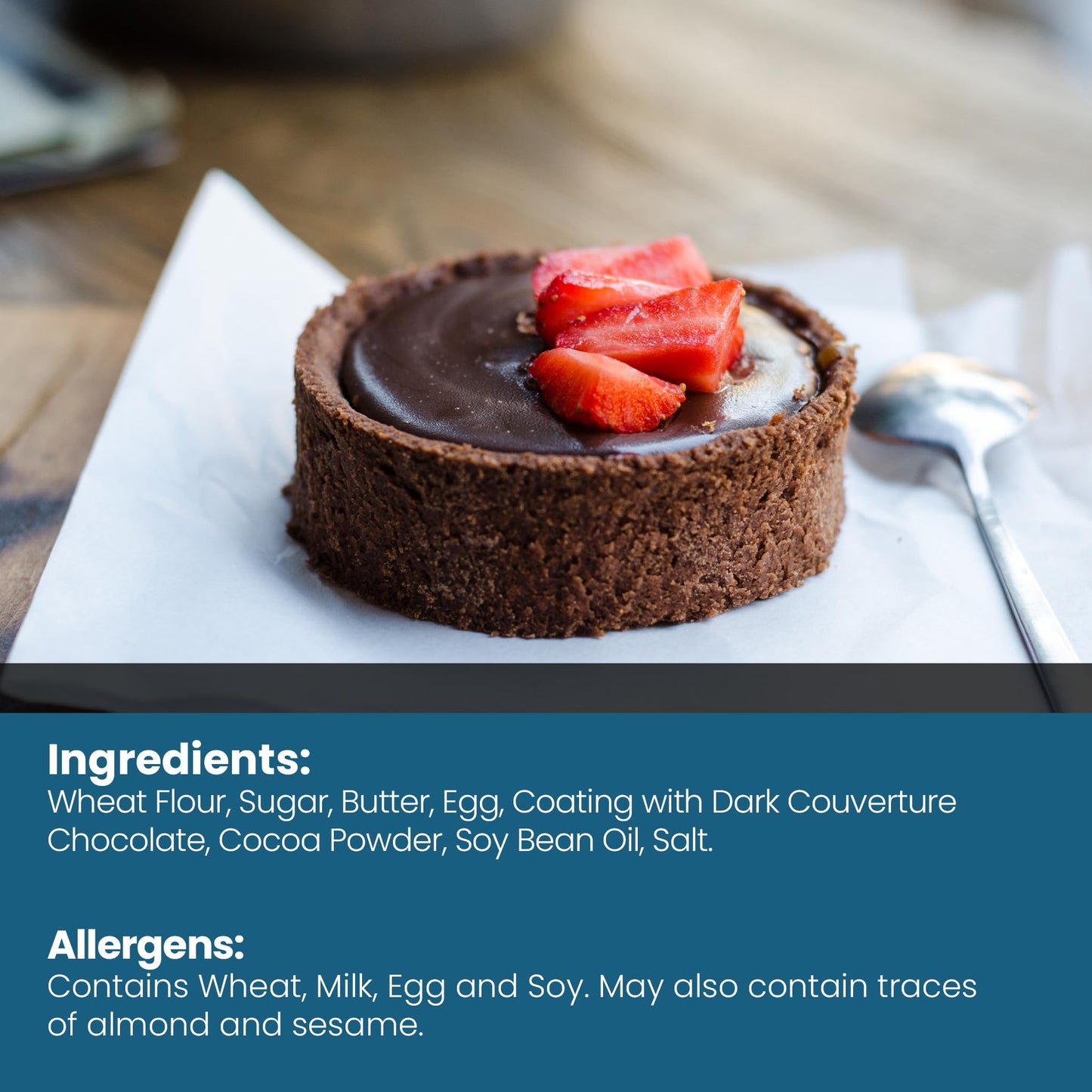 Cambie Round Chocolate Medium Tart Shells, 2.17 in Diameter, French Style Cocoa Tarts with Dark Chocolate Coating (Pack of 40)