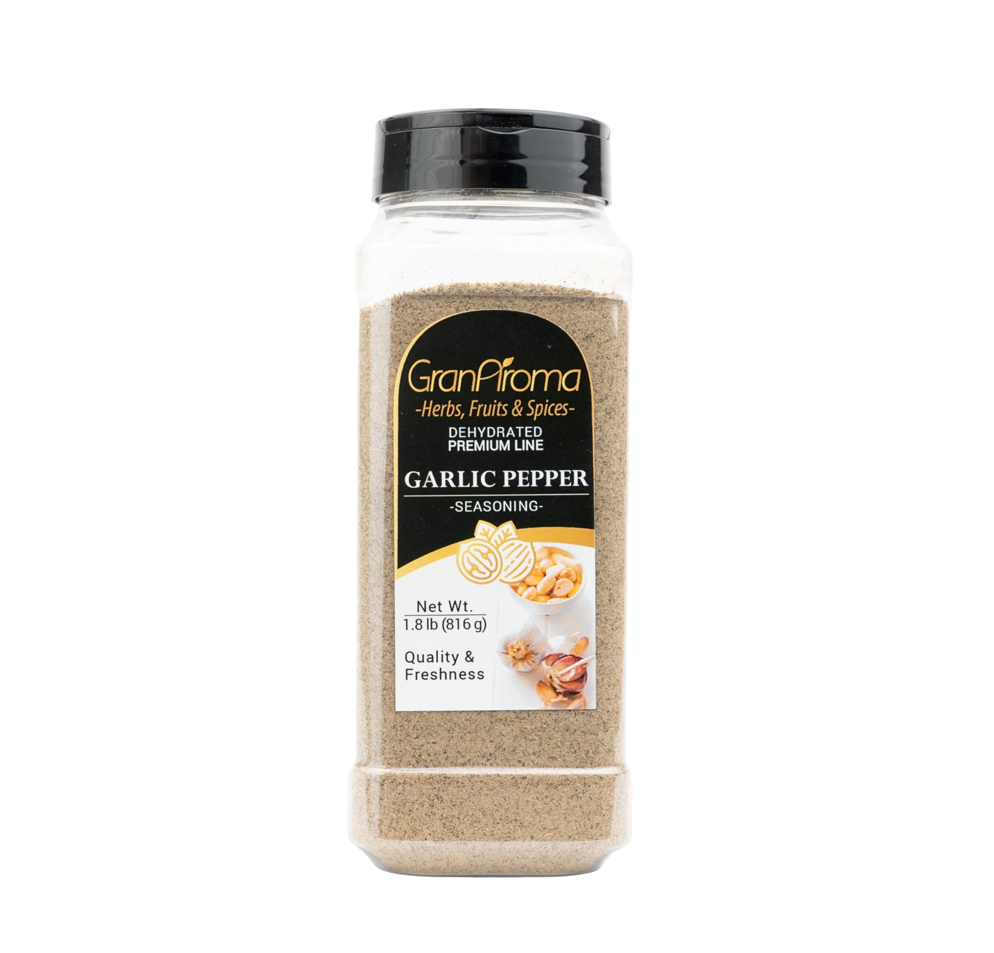 GranAroma Garlic Pepper, Seasoning Blend, Soups & Sauces, Aromatic (1.8 Pound)
