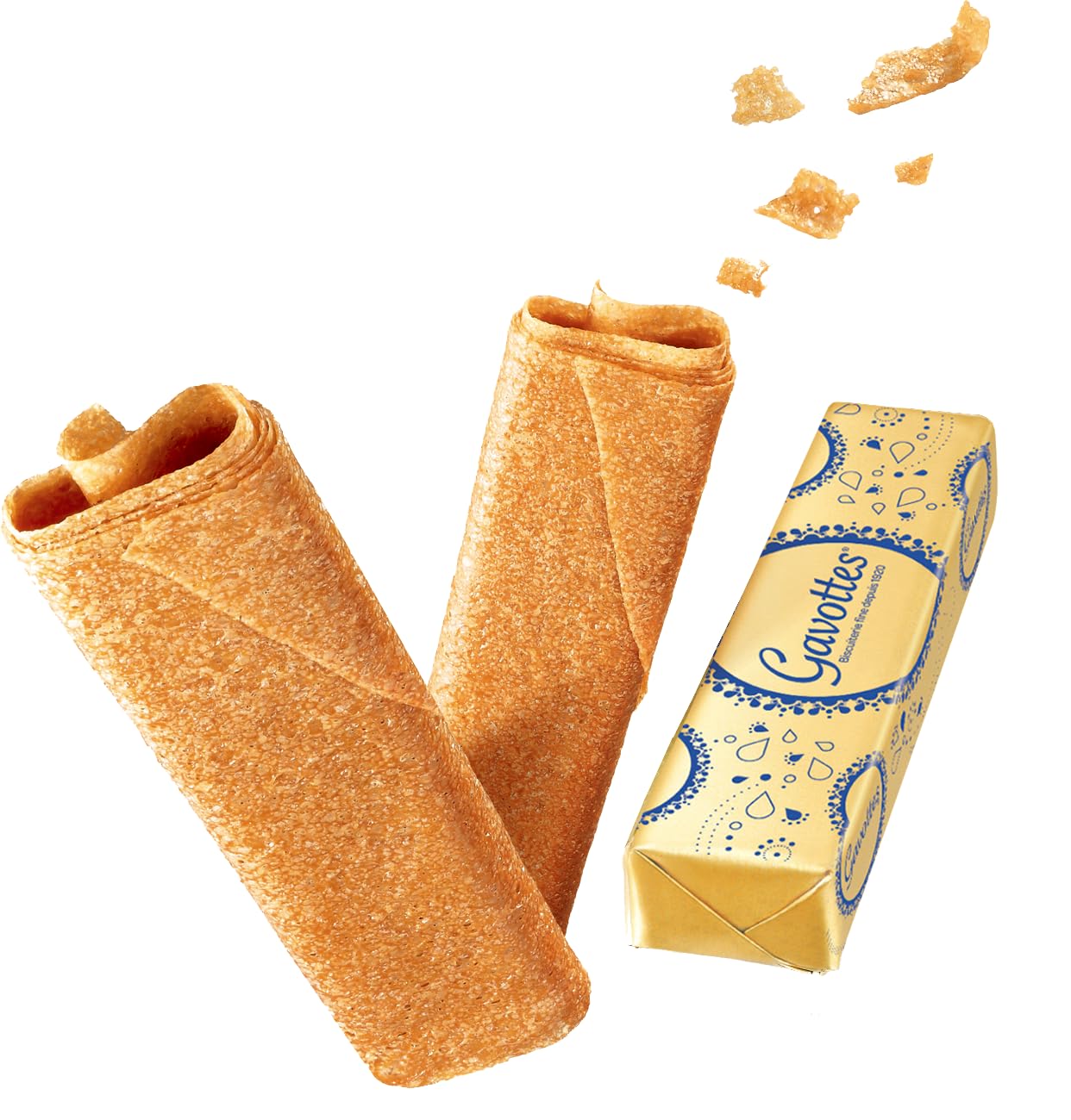 Gavottes Gourmet French Lace Crispy Crepes, 2 Pack, Individually Wrapped, 4.41 oz Each, Gold, Model 41863