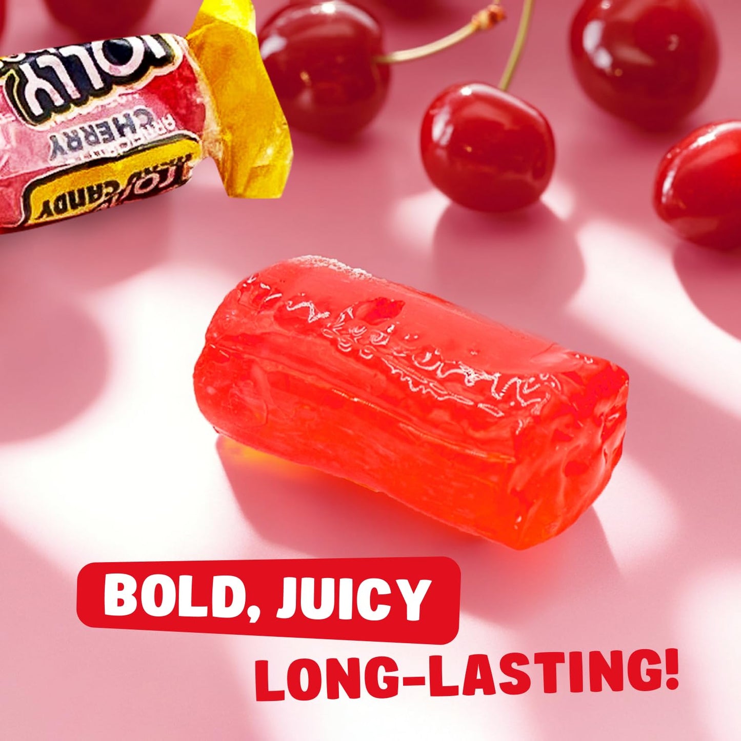 CHERRY JOLLY RANCHER Hard Candy Original Flavor 1 lb - Bulk Bag  Individually Wrapped (74 Pieces)