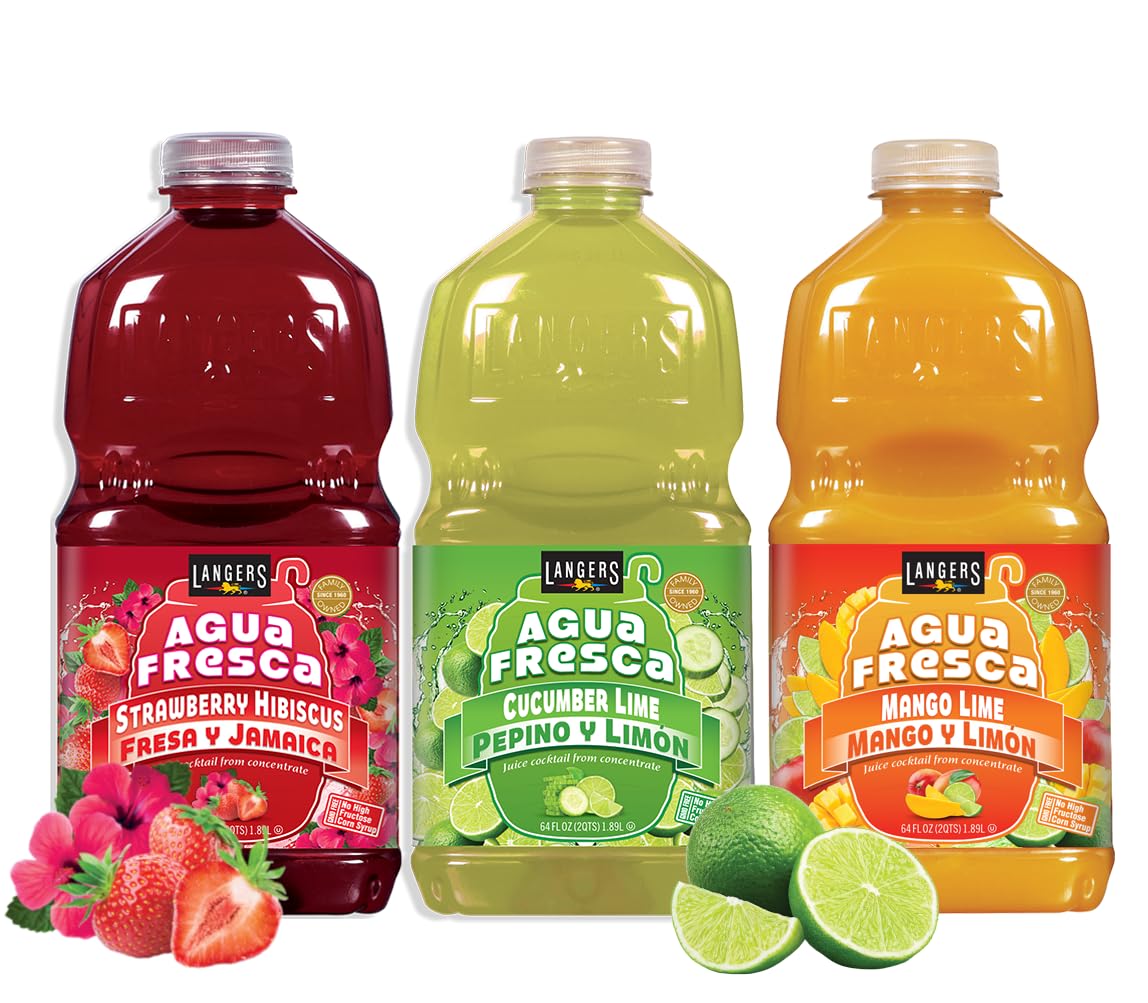 Langers Agua Fresca Variety Pack  64fl oz (Pack of 3)