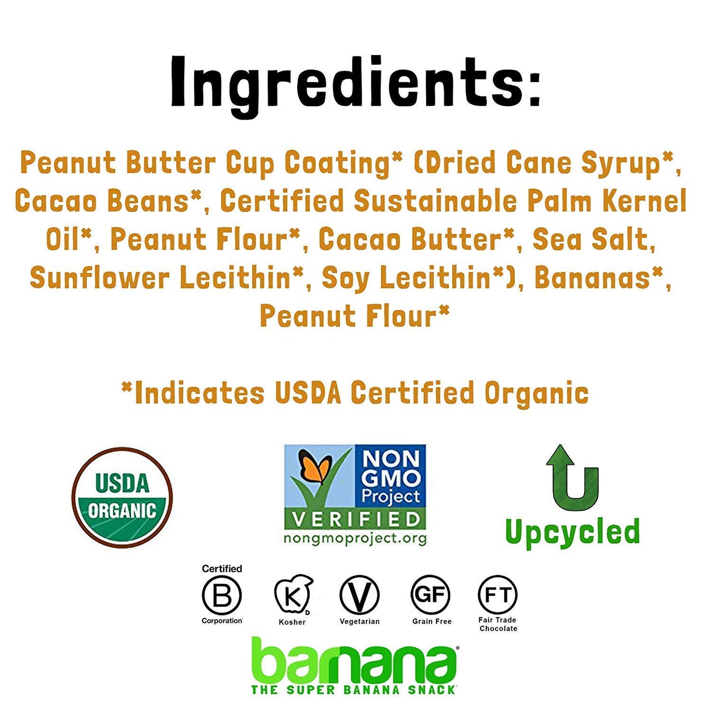 Barnana Organic Peanut Butter Cup Chewy Banana Bites, 3.5 Ounce Bag (Pack Of 6)