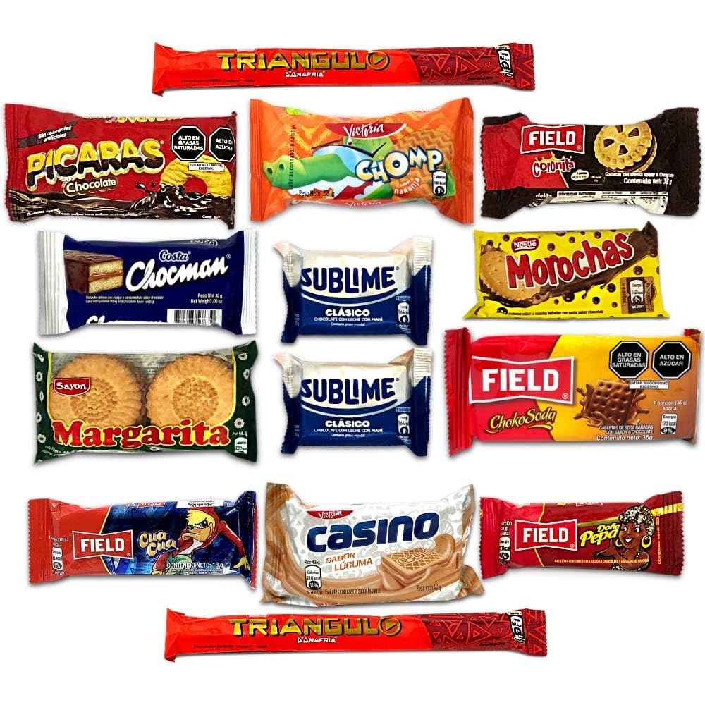 Caja De Galletas Peruanas Y Chocolates Peruanos Doa Pepa Y Mas | Peruvian Cookies And Chocolates 12 Assorted Treats Box