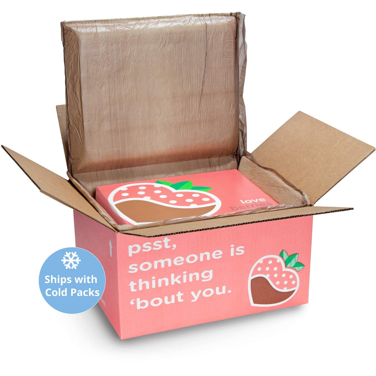 A Gift Inside Dipped Strawberries - 6 Count Chocolate Berries